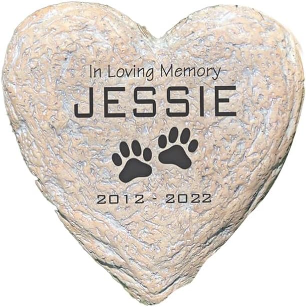 Heart-Shaped Pet Memorial Stone