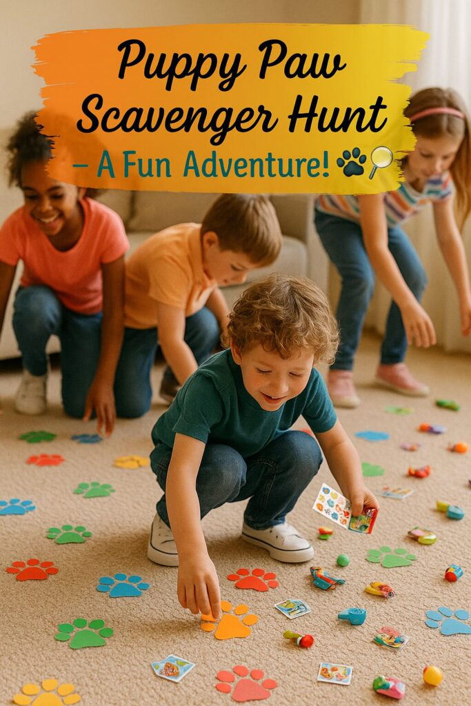 puppy paw scavenger hunt